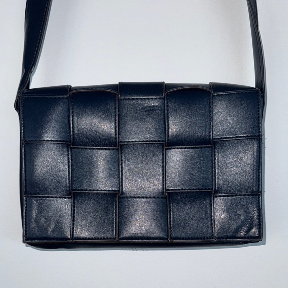 Sondra Roberts Squared Blue Shoulder Bag